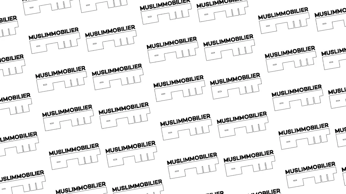 Motif de marque : logotype répété en diagonale